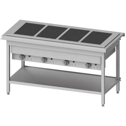 108248 stul se sklokeramickou varnou deskou 4x gn 1 1 1570x750x880 mm stalgast st120151