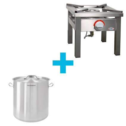141206 set vysoky hrnec s nerezovym vikem o prumeru 360 mm 36 l plynova stolicka 400x400x350 mm 6 5 kw