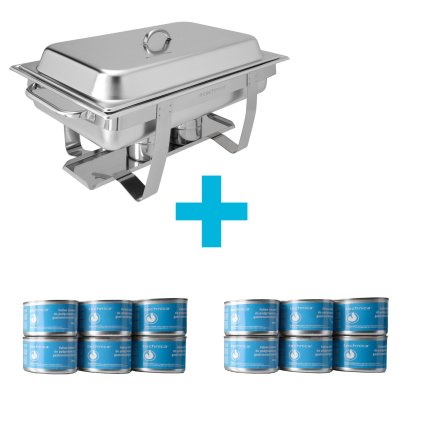 141314 sada 9 l ohrivac gastronormu gn 1 1 605x370x240 mm 12 x gelove palivo pro ohrivace gastronormu 200 g