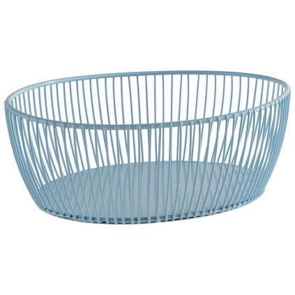 166895 ovalny kovovy kos 240x190 mm modry aps svart