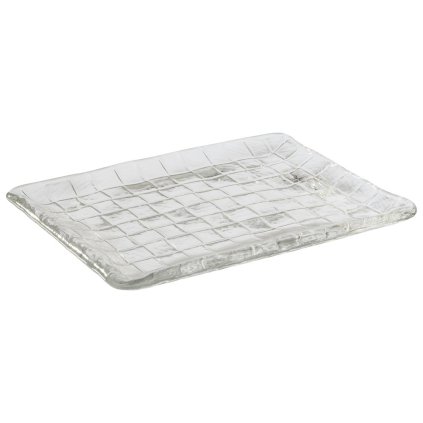 167111 skleneny podnos na sushi 230x180x15 mm transparentni aps takashi