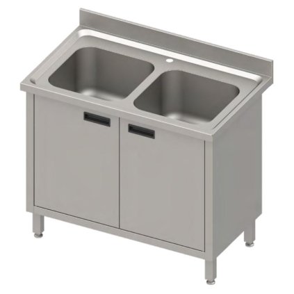 170015 dvojdrezovy stul se skrinkou 1000x600x850 mm stalgast 984616100