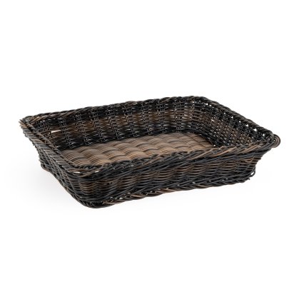 5838 kosik obdelnikovy z polyratanu gn 1 2 325x265x65 mm cernohnedy technica gold line