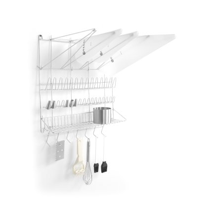 Nástenná polica nielen na plniace vrecká, 500x360x(H)560mm | HENDI, 550113