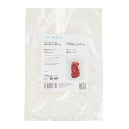 Vrecká hladké 200x300 mm do komorovej vákuovej baličky, 100 ks | TECHNICA, Gold Line