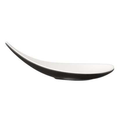 46052 prezentacni lzice na finger food melaminova 145x45x45 mm bila cerna aps halftone