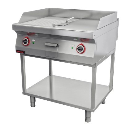 143891 grilovaci deska 1 2gl 1 2 gr chrom 800 mm 9 6 kw na ramove zakladne 800x700x900 mm kromet 700 pbe 800gr t