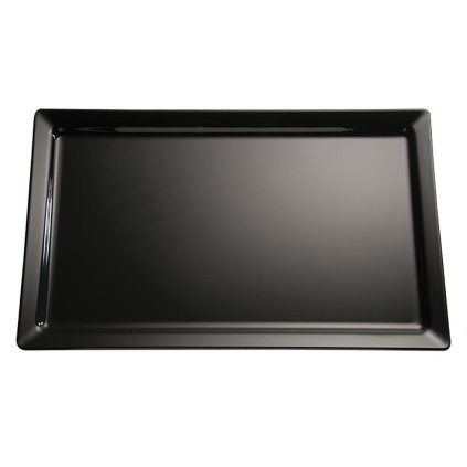 146585 obdelnikovy zasobnik gn 1 2 325x265x30 mm cerny aps friendly tray
