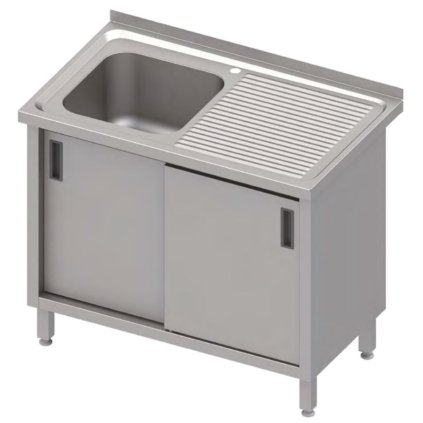 168923 stul s umyvadlem s jednou misou na leve strane a skrinkou 1400x700x850 mm stalgast 983897140