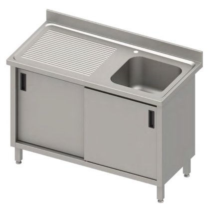 169685 stul s jednoplastovym drezem na prave strane se skrinkou 900x700x850 mm stalgast 984517090