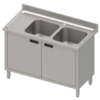 170042 stul s pravym dvojitym drezem se skrinkou 1300x700x850 mm stalgast 984627130