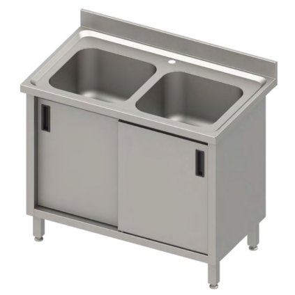 170081 dvojdrezovy stul se skrinkou 1000x700x850 mm stalgast 984647100