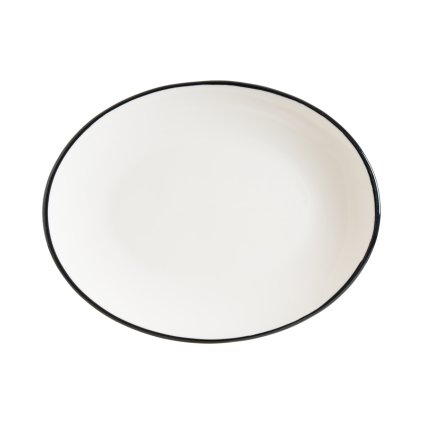 171419 ovalny talir 310 mm bonna linea black