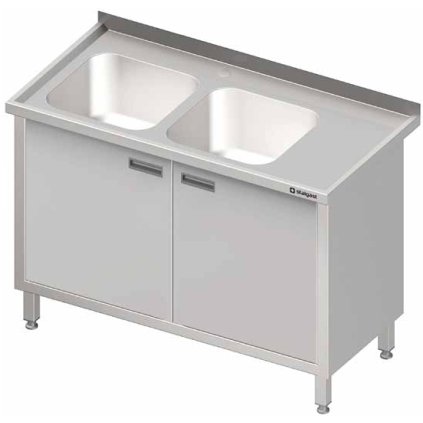 28145 stul s dvoukomorovym drezem po leve strane kridlove dvere 1400x700x850 mm stalgast 980887140