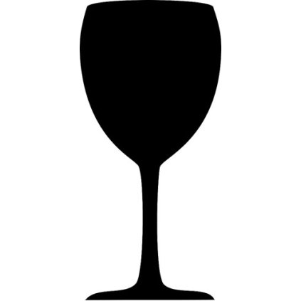 Tabuľa v tvare pohára na víno 430x300 mm | CONTACTO, 7690/004