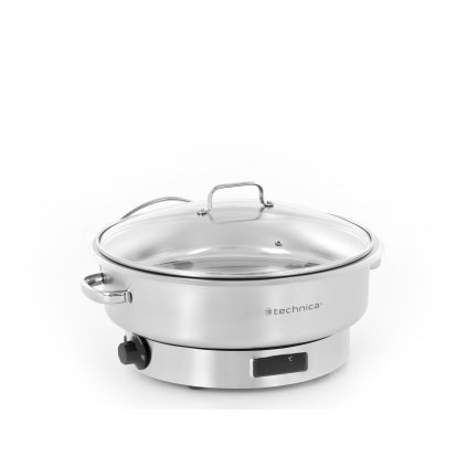 70136 elektricky chafing kulaty se sklenenym vikem technica gold line