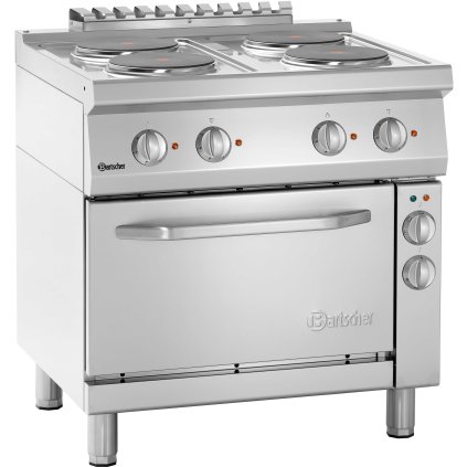 Plynový sporák 4 platničky s elektrickou rúrou, 800x700x850 mm | BARTSCHER, 286225