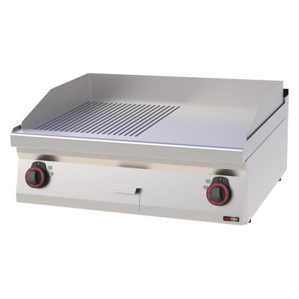 Grilovacia doska 80x51 elektrická chrómovaná kombinovaná bez podstavby 400 V | REDFOX - FTHRC 70/08 E