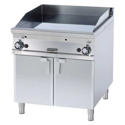 Grilovacia doska 76x68 plynová chrómovaná hladká s podstavbou | RM - FTL-98GS