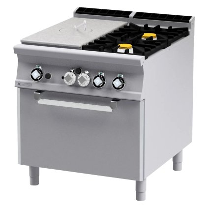 Sporák táľový plynový so statickou plynovou rúrou GN 2/1 - 3x horák  | RM - TPF2-98G