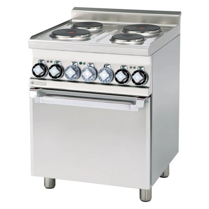 Sporák elektrický s teplovzdušnou elektrickou rúrou multi s grilom 4x platnička 400 V | RM - CFM4-66ET