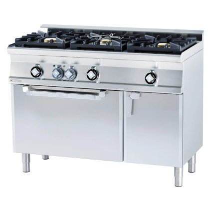 Sporák kombinovaný so statickou elektrickou rúrou GN 1/1 - 3x horák  | RM - CF3-612GEMV