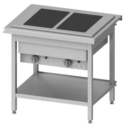 108242 stul se sklokeramickou varnou deskou 2x gn 1 1 920x750x880 mm stalgast st118091