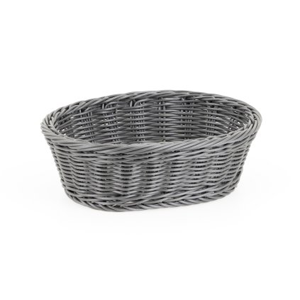 5892 kosik ovalny z polyratanu 250x190x75 mm sedy technica gold line