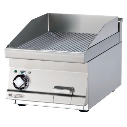 Grilovacia doska 40x45 elektrická chrómovaná ryhovaná bez podstavy 400 V | RM - FTRT-64ETS