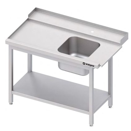 168380 levy vkladaci stul s polici pro mycku nadobi s odsavacem par 1100x750x880 mm stalgast 9810017110