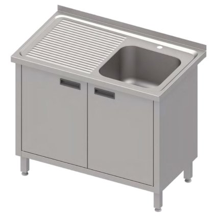 168803 stul s jednoplastovym drezem na prave strane se skrinkou 1400x700x850 mm stalgast 983867140