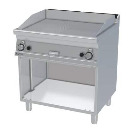 Grilovacia doska 76x51 plynová chrómovaná kombinovaná s podstavbou | RM - FTLR-78GS