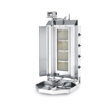 Gril na kebab plynový s tepelným štítom, 12 kW, 470x550x1150 mm | HENDI, Profi Line