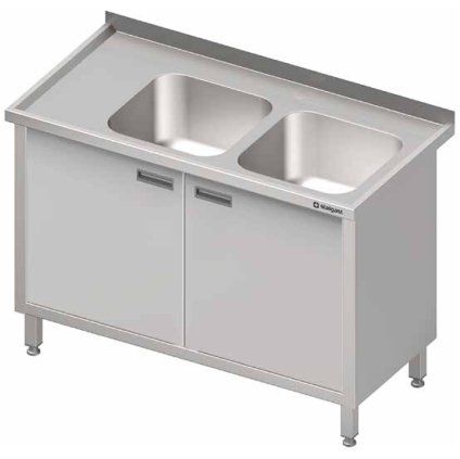 28097 stul s dvoukomorovym drezem po prave strane kridlove dvere 1300x600x850 mm stalgast 980876130