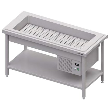 108275 chladici centralni stul s vanou na napoje 4x gn 1 1 1570x750x880 mm stalgast st109151