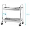 70028 1 servirovaci vozik z nerezove oceli 2 hluboke police hranaty profil 850x450x900 mm prestona 810194