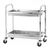 70028 servirovaci vozik z nerezove oceli 2 hluboke police hranaty profil 850x450x900 mm prestona 810194