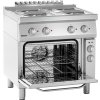 Plynový sporák 4 platničky s elektrickou rúrou, 800x700x850 mm | BARTSCHER, 286225