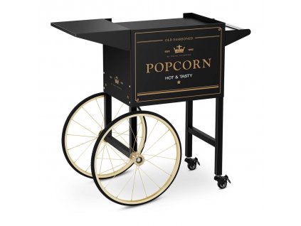 Vozík na stroj na popcorn - černo-zlatý