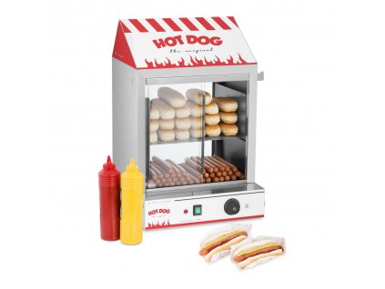 Profesionální velký elektrický nerezový hot dog výrobník párků v rohlíku