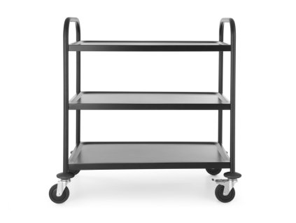 178167 servirovaci vozik matny cerny hendi servirovaci vozik 3 police 905x585x h 945mm