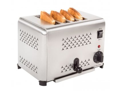 Nerezový toaster na 4 toasty profi