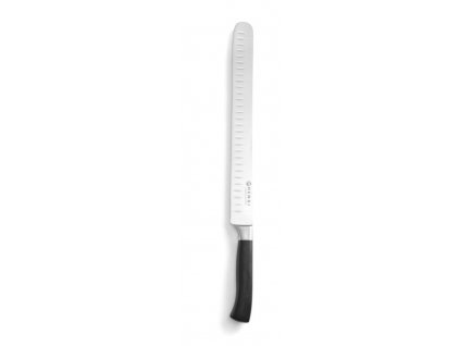 Nůž na šunku/lososa, HENDI, Profi Line, Grantonovy odsazení, Černá, (L)430mm