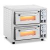 Pec na pizzu - 2 komory - 4 400 W - O 35 cm - žáruvzdorný kámen - Royal Catering