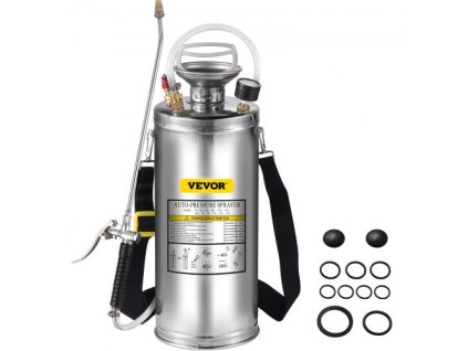 Postrekovač z nehrdzavejúcej ocele 8 l Postrekovač pre domácnosť, záhradu a čistenie podláh, vhodný pre aktuálne potreby priemyslu, poľnohospodárstva, obchodu, medicíny a ďalších odvetví