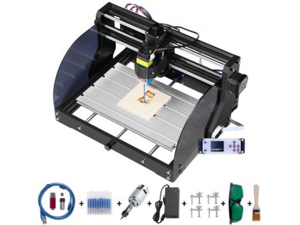 Gravírovací stroj 300 × 180 × 45 mm CNC fréza CNC 3018 Pro 15W laserový gravírovací stroj GRBL Control 3-osý laserový gravírovací stroj, s offline riadiacou jednotkou, na rezanie plastu, akrylu, PVC, dreva