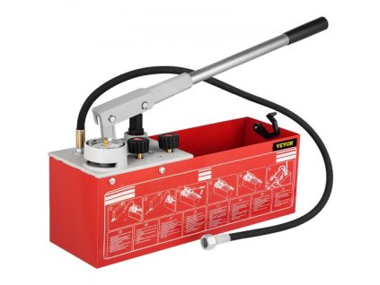 hydrostatická tlaková skúšobná pumpa, test do 60 bar/860 psi, nádrž na 3,2 galóna, hydraulická ručná súprava na testovanie tlaku vody s trojkomorovým manometrom a prípojkou R 1/2" na testovanie tlaku kvapaliny v potrubí