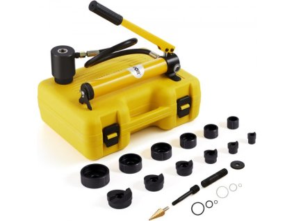 Hydraulická dierovacia súprava 10 ton, súprava na dierovanie otvorov 1/2" až 2", KO súpravy nástrojov so 6-dielnym dierovačom, unášače plechu, na hliník, mosadz, nehrdzavejúcu oceľ, sklolaminát a plast