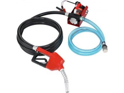 Palivové čerpadlo , 12V DC 10 GPM 26,2 ft lift, prenosná súprava elektrického palivového čerpadla na naftu s automatickou uzatváracou dýzou, prívodnou a sacou hadicou na naftu, petrolej, transformátorový olej
