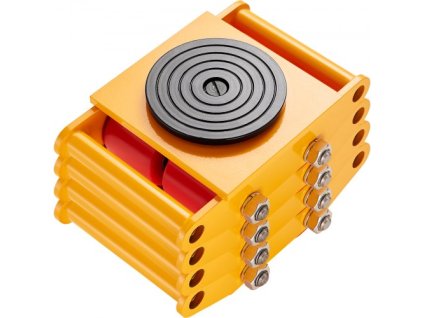 4PCS Machinery Skate Dolly, 17637LBS/8T Priemyselné stroje Mover, Heavy Duty Carbon Steel Machinery Moving Skate so 4 PU kolesami a protišmykovým uzáverom s 360° rotáciou pre skladovú dielňu